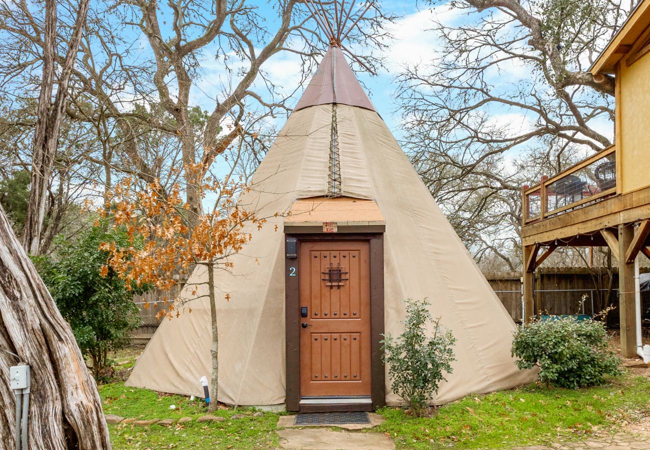 Tipi rental in Texas Hill Country