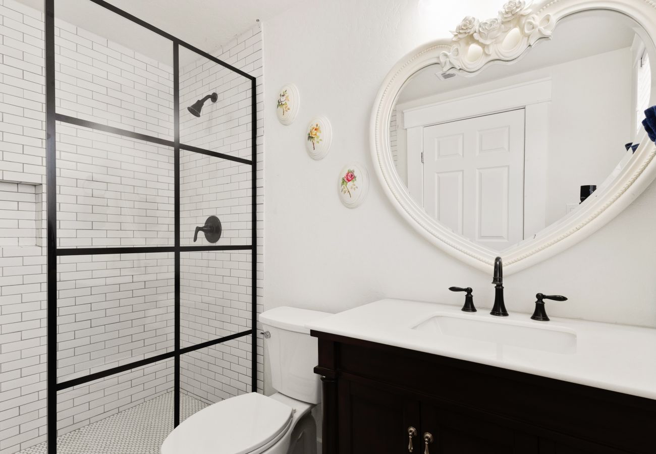 features cozy living spaces, full ensuite baths